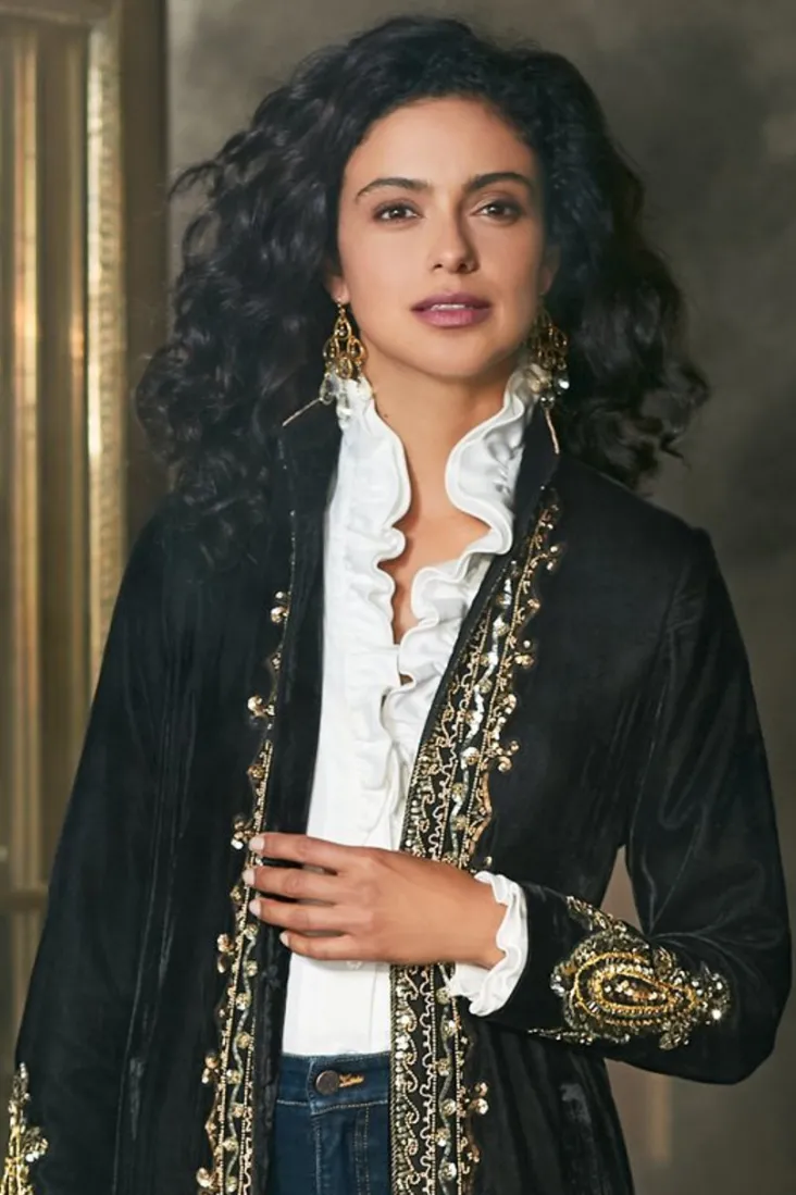 Hot Soft Surroundings Boleyn Shirt White