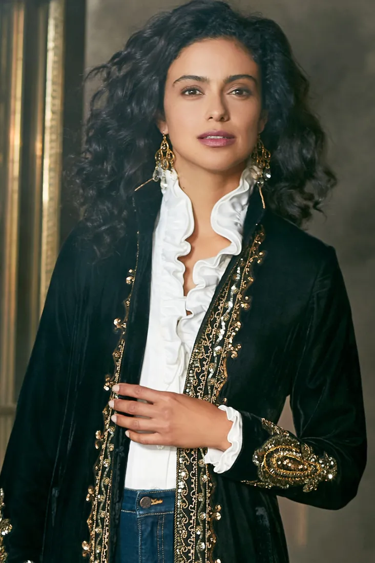 Hot Soft Surroundings Boleyn Shirt White