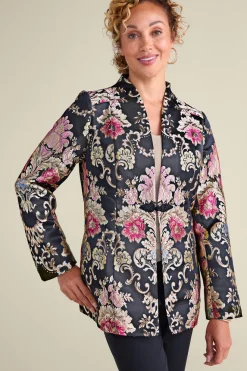 Outlet Soft Surroundings Branca Jacquard Jacket RoseBaroqueJacquard