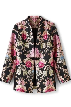 Outlet Soft Surroundings Branca Jacquard Jacket RoseBaroqueJacquard