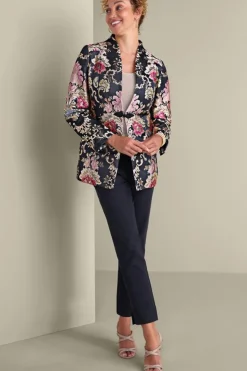 Outlet Soft Surroundings Branca Jacquard Jacket RoseBaroqueJacquard