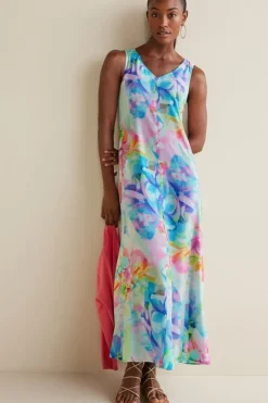 Soft Surroundings Brenda Maxi Dress PainterlyMultiFloral