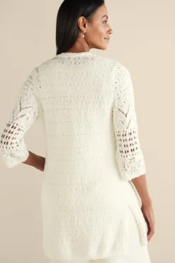 Best Soft Surroundings Calistoga Pointelle Cardigan GreenMilieu