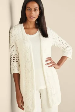 Best Soft Surroundings Calistoga Pointelle Cardigan GreenMilieu