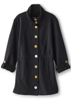 Discount Soft Surroundings Caprice French Terry Jacket Black