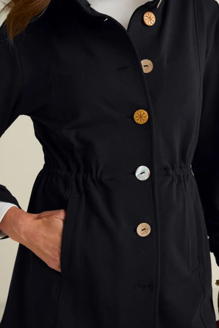 Discount Soft Surroundings Caprice French Terry Jacket Black