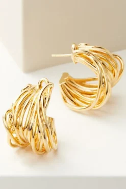 Discount Soft Surroundings Carissa Hoop Earrings Gold