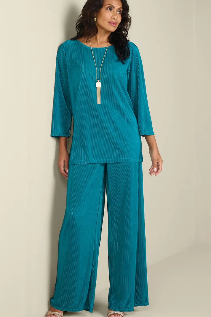 Discount Soft Surroundings Cella Plisse Tunic DeepLagoon