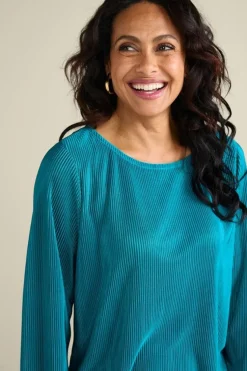 Discount Soft Surroundings Cella Plisse Tunic DeepLagoon