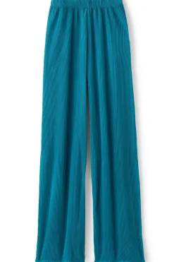 Sale Soft Surroundings Cella Plisse Wide Leg Pants DeepLagoon