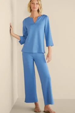Discount Soft Surroundings Ceri Knit Wide-Leg Pants