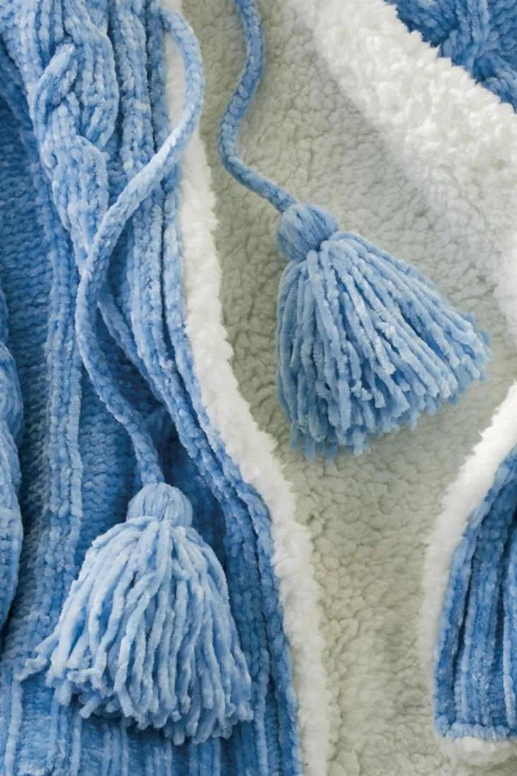 Clearance Soft Surroundings Chenille Sherpa Wearable Throw
