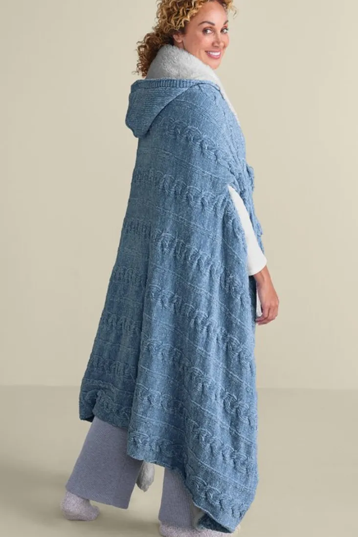 Clearance Soft Surroundings Chenille Sherpa Wearable Throw