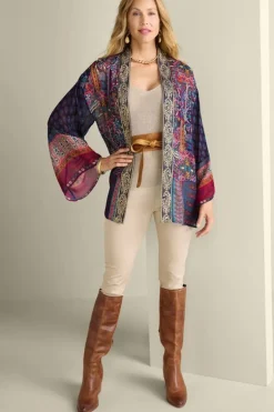 Soft Surroundings Cindra Topper AutumnalPatchworkMulti