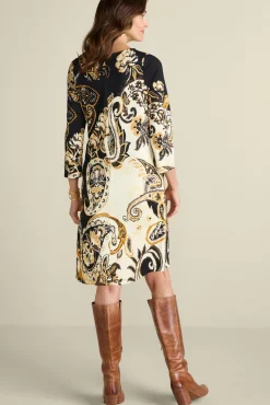 Online Soft Surroundings Clotilde Ponte Dress AutumnPaisley