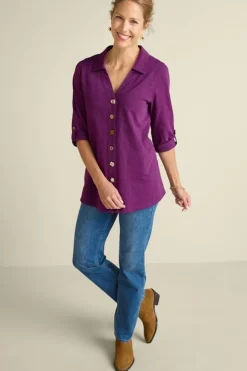 New Soft Surroundings Danielle 3/4 Sleeve Tunic