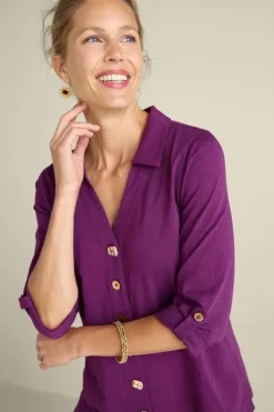 New Soft Surroundings Danielle 3/4 Sleeve Tunic