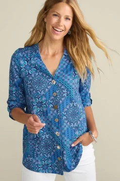 New Soft Surroundings Danielle 3/4 Sleeve Tunic