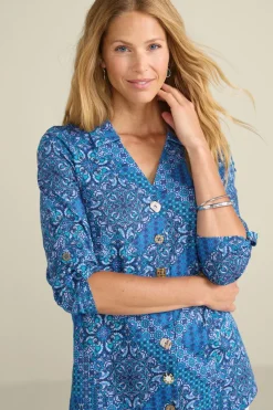 New Soft Surroundings Danielle 3/4 Sleeve Tunic
