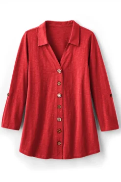 New Soft Surroundings Danielle 3/4 Sleeve Tunic
