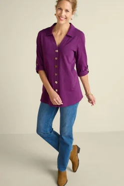 New Soft Surroundings Danielle 3/4 Sleeve Tunic