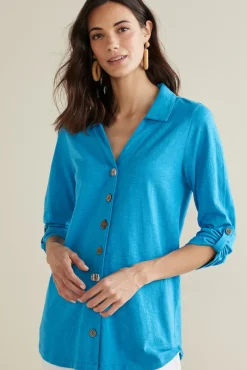 New Soft Surroundings Danielle 3/4 Sleeve Tunic
