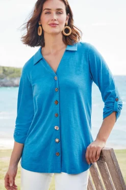 New Soft Surroundings Danielle 3/4 Sleeve Tunic
