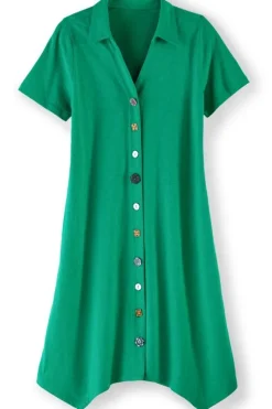 Outlet Soft Surroundings Danielle Button Dress