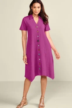 Outlet Soft Surroundings Danielle Button Dress