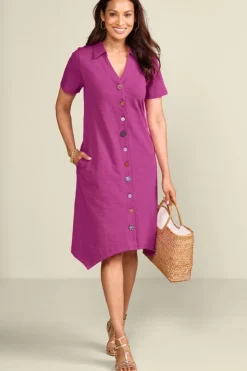 Outlet Soft Surroundings Danielle Button Dress