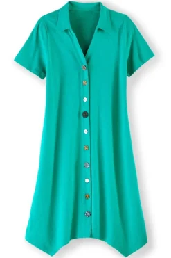 Outlet Soft Surroundings Danielle Button Dress