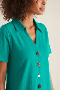 Outlet Soft Surroundings Danielle Button Dress