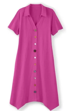 Outlet Soft Surroundings Danielle Button Dress