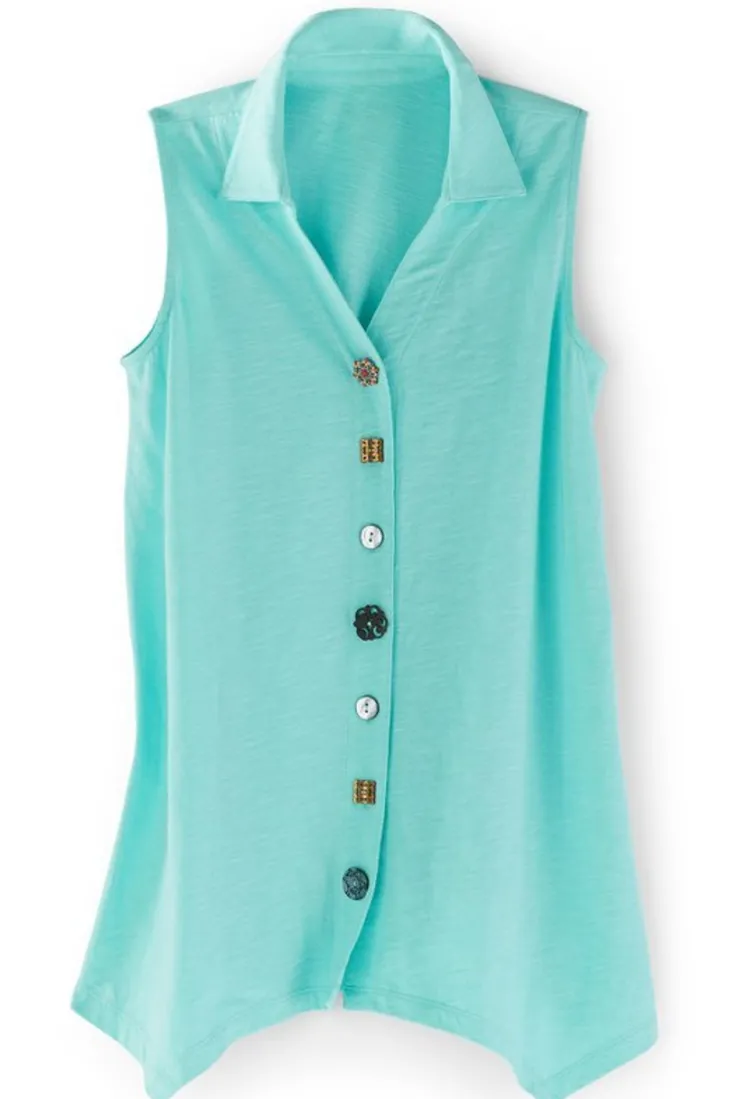 Soft Surroundings Danielle Button Tank