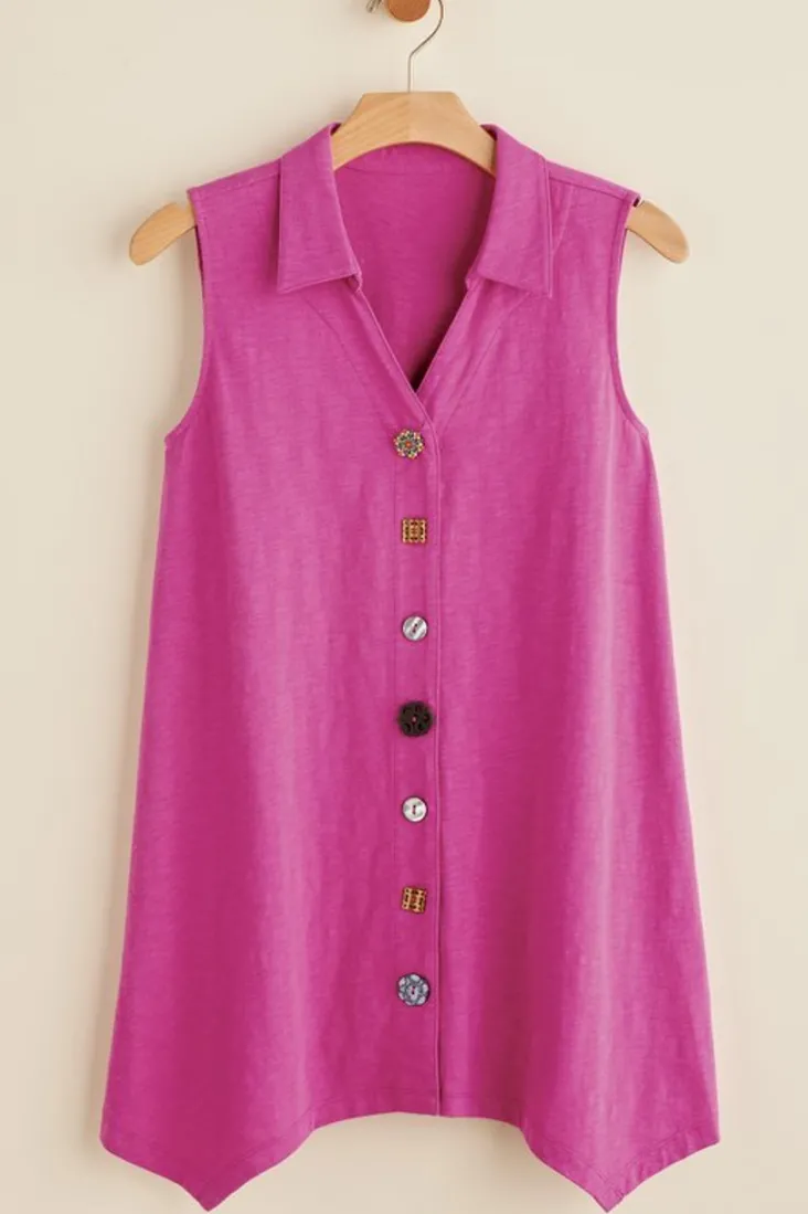 Soft Surroundings Danielle Button Tank