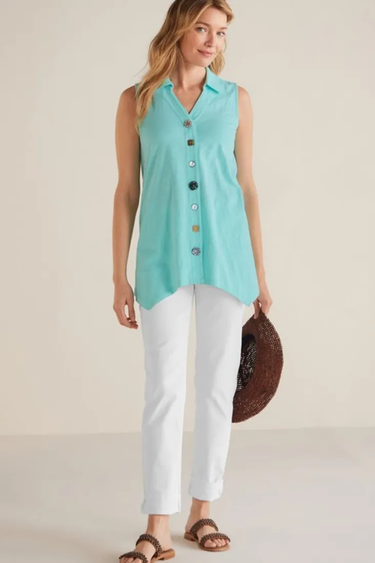 Soft Surroundings Danielle Button Tank