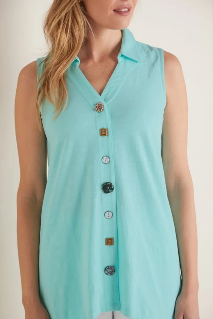Soft Surroundings Danielle Button Tank