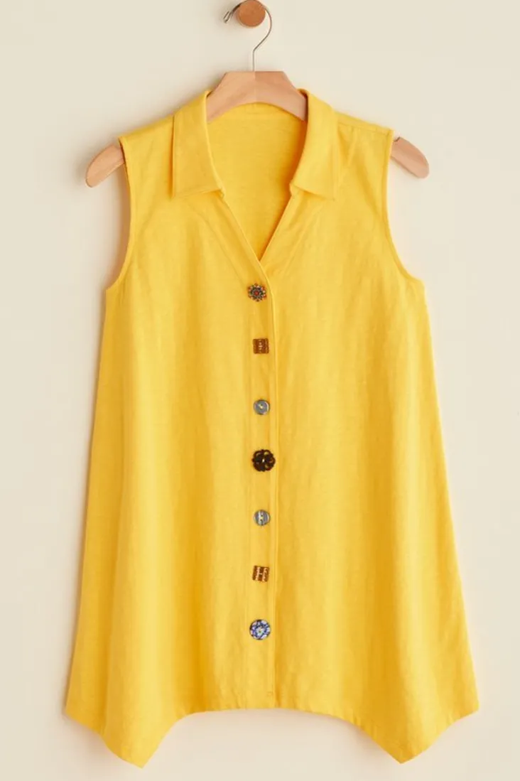 Soft Surroundings Danielle Button Tank