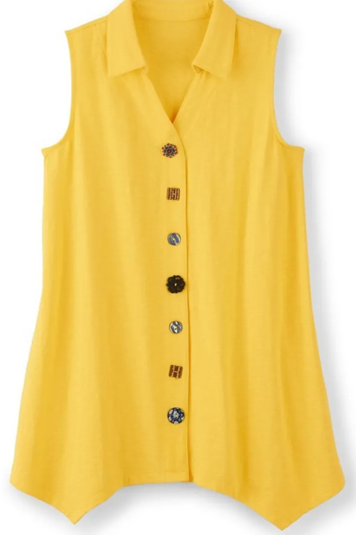Soft Surroundings Danielle Button Tank