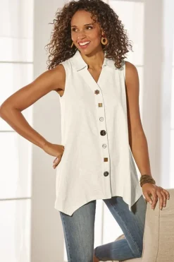Soft Surroundings Danielle Button Tank
