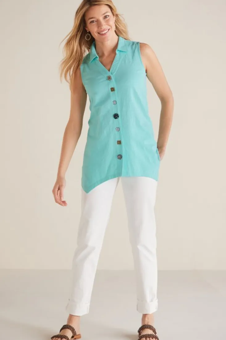 Soft Surroundings Danielle Button Tank