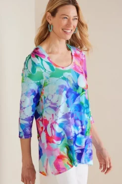 Online Soft Surroundings Darcy Tunic PinkSpringFloral