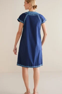 Soft Surroundings Davina Short Dress Navy