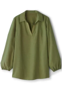 Hot Soft Surroundings Delaine Tencel™ Tunic LodenGreen