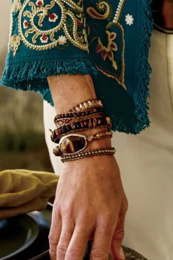 New Soft Surroundings Della Wrap Bracelet Tiger'SEye