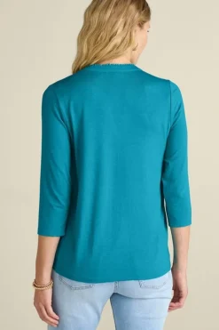 Online Soft Surroundings Delsie Embroidered Top