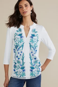 Online Soft Surroundings Delsie Embroidered Top