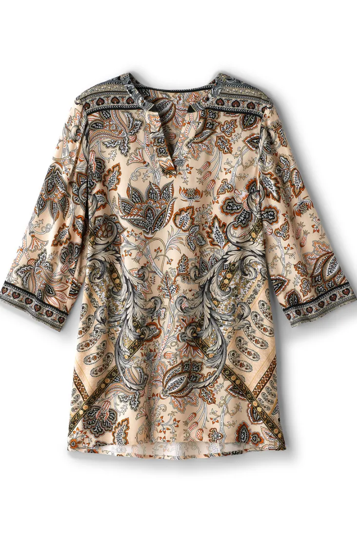 Hot Soft Surroundings Dona 3/4 Sleeve Tunic ScandinavianScarf