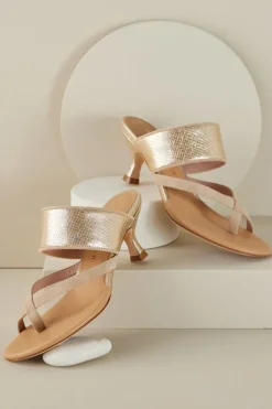 Discount Soft Surroundings Donald Pliner Louka Sandal Slide Sand/Platino