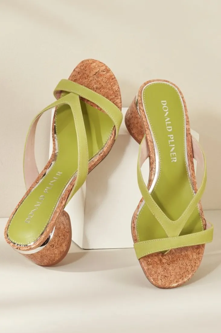 Discount Soft Surroundings Donald Pliner Mida Cork Heel Slide